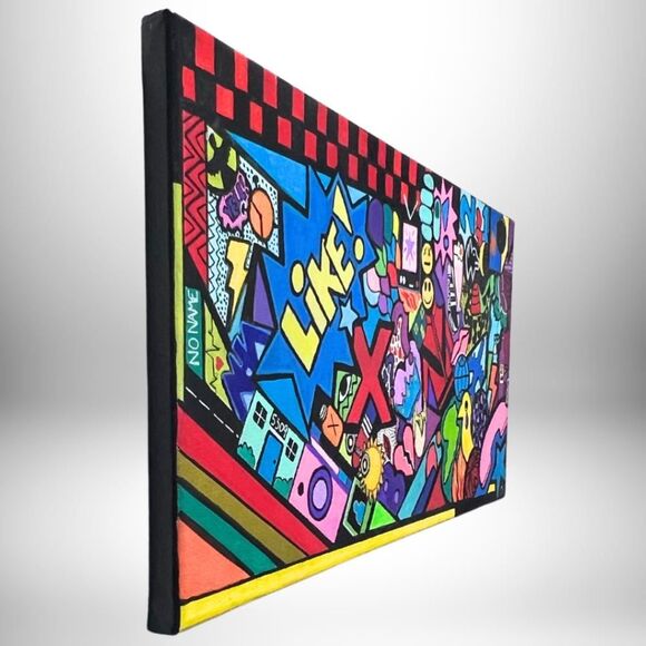 Colorful Abstract Pop Art Highlighting the Music of the 80s - Art by Frankie - Picture 2 of 3